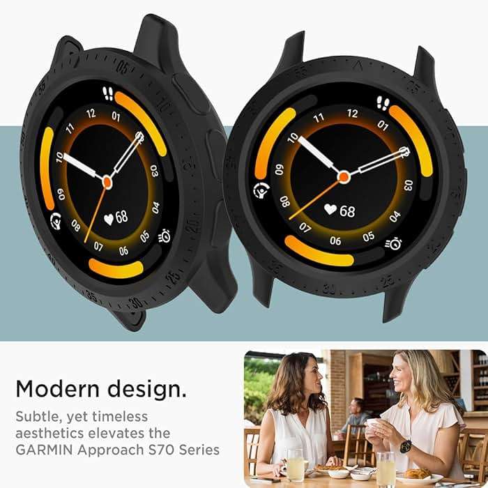 Miimall Slim Case Compatible for Garmin Venu 3S Cover for Women Men, Shockproof, Anti-Bump, Replacement Watch Shell Protective Case Frame Soft Flexible TPU Bumper for Venu 3S 41mm(Black) - Image 3
