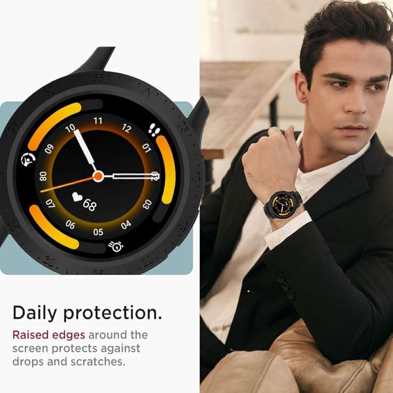 Miimall Slim Case Compatible for Garmin Venu 3S Cover for Women Men, Shockproof, Anti-Bump, Replacement Watch Shell Protective Case Frame Soft Flexible TPU Bumper for Venu 3S 41mm(Black) - Image 4