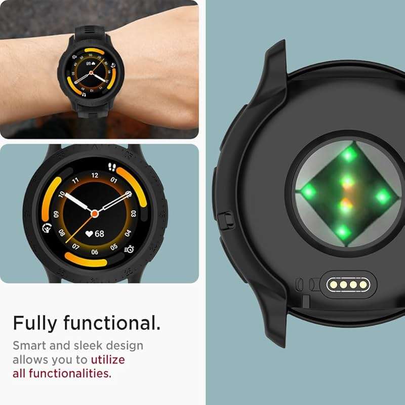 Miimall Slim Case Compatible for Garmin Venu 3S Cover for Women Men, Shockproof, Anti-Bump, Replacement Watch Shell Protective Case Frame Soft Flexible TPU Bumper for Venu 3S 41mm(Black) - Image 5