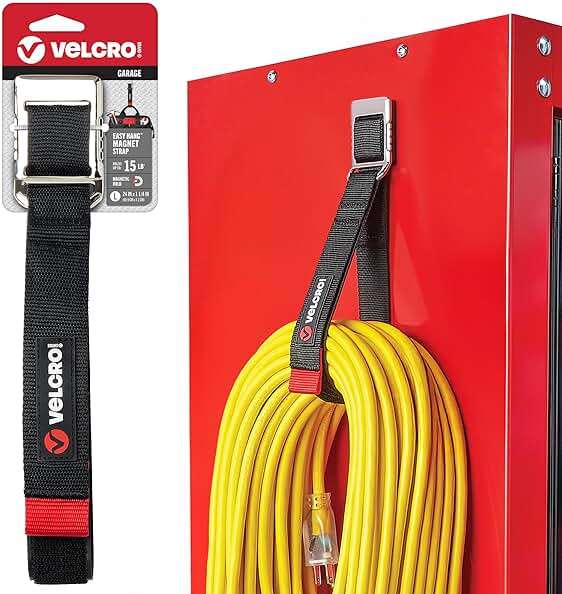 VELCRO Brand Heavy Duty Magnetic Storage Strap, Magnetic Hooks with Straps, Holds 15lbs, These Small Gifts for Men Simplify Storage on Any Metal Surface and Organize Tools and Cords Instantly - Image 1