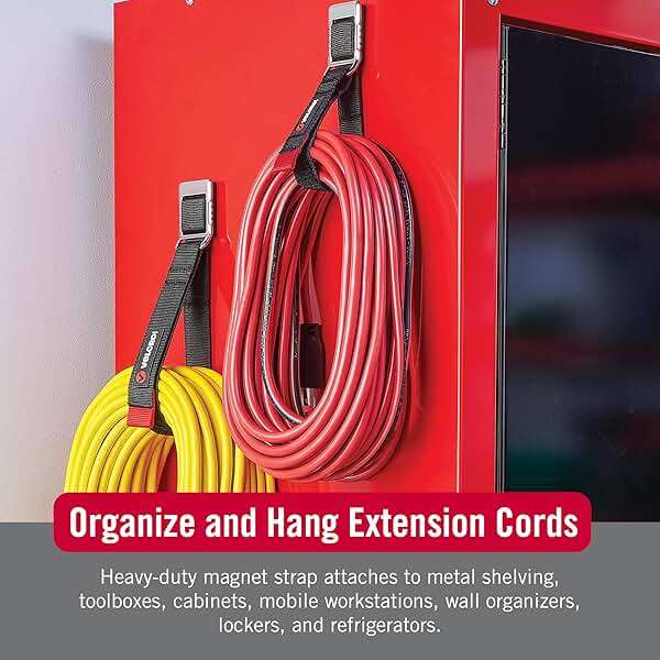 VELCRO Brand Heavy Duty Magnetic Storage Strap, Magnetic Hooks with Straps, Holds 15lbs, These Small Gifts for Men Simplify Storage on Any Metal Surface and Organize Tools and Cords Instantly - Image 5
