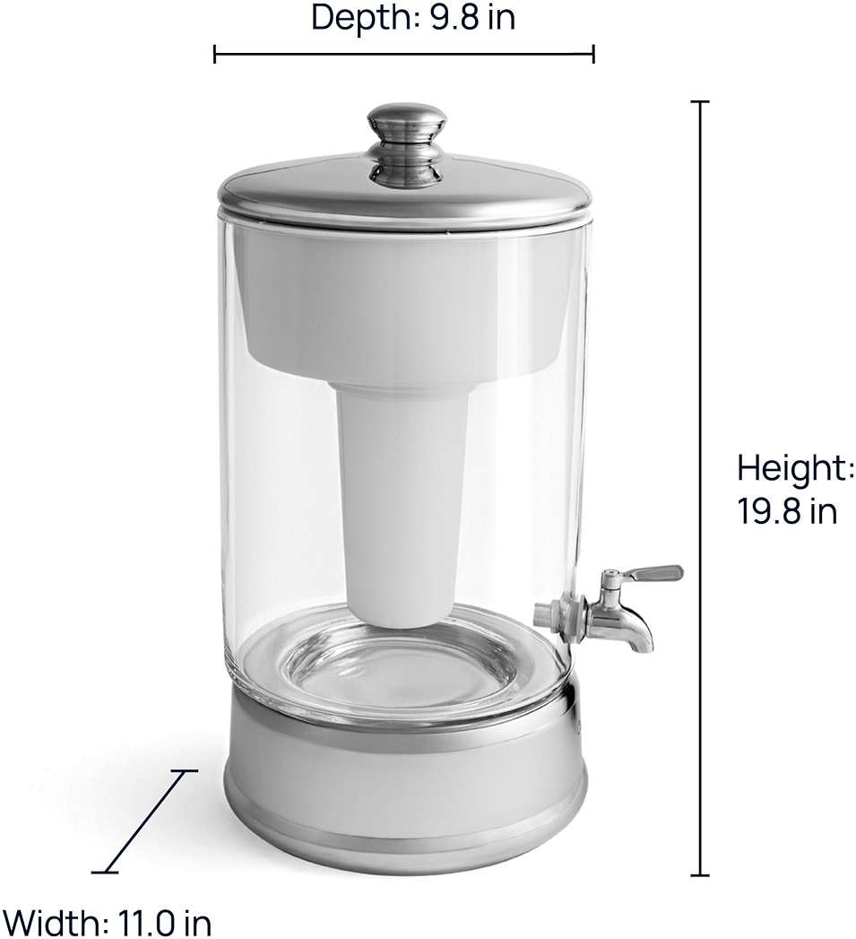 Culligan with ZeroWater Technology 40-Cup Glass Water Filter Dispenser – Includes 5-Stage Advanced Water Filter, Certified to Reduce Lead, Total PFAS (Forever Chemicals), Fluoride, and Chlorine - Image 2
