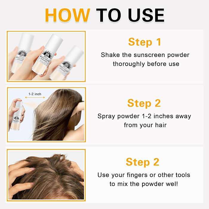 IONSGAKO Mineral Sunscreen Powder for Scalp and Hair SPF 35 PA+++ Scalp Sunscreen Powder with Broad Spectrum UV Protection, Lightweight, No-Greasy, Easy to Apply, 1PC - Image 3