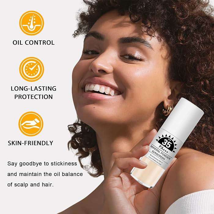 IONSGAKO Mineral Sunscreen Powder for Scalp and Hair SPF 35 PA+++ Scalp Sunscreen Powder with Broad Spectrum UV Protection, Lightweight, No-Greasy, Easy to Apply, 1PC - Image 5