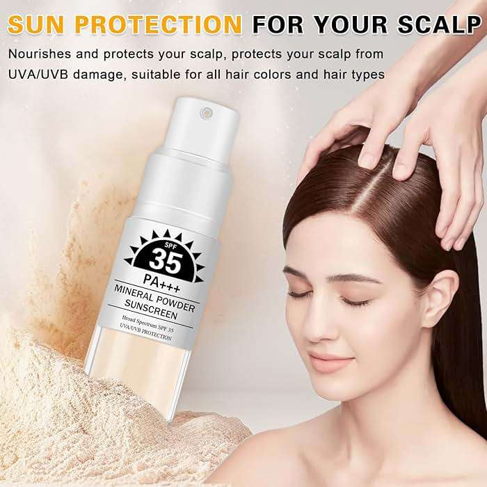 IONSGAKO Mineral Sunscreen Powder for Scalp and Hair SPF 35 PA+++ Scalp Sunscreen Powder with Broad Spectrum UV Protection, Lightweight, No-Greasy, Easy to Apply, 1PC - Image 6
