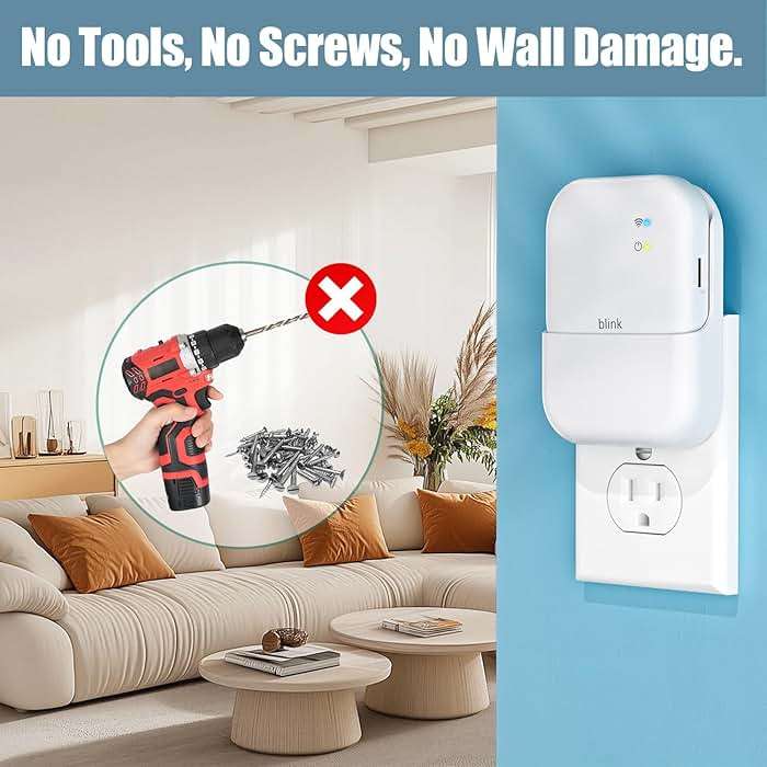 Outlet Wall Mount for Blink Sync Module XR, 2-in-1 Charging Station(Mount & Charger) - Space-Saving Bracket for Blink Security Camera, Easy Installation & Flexible Placement - Image 6