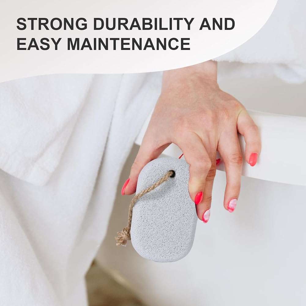 SAMEBUTECO Natural Pumice Stone for Feet Volcanic Pumice Cleaning Stone for Sole of the Foot,Edges of the Foot,Toe Seams Deep Clean,Dry Dead Skin Foot Scrubber White 4 Shapes - Image 5