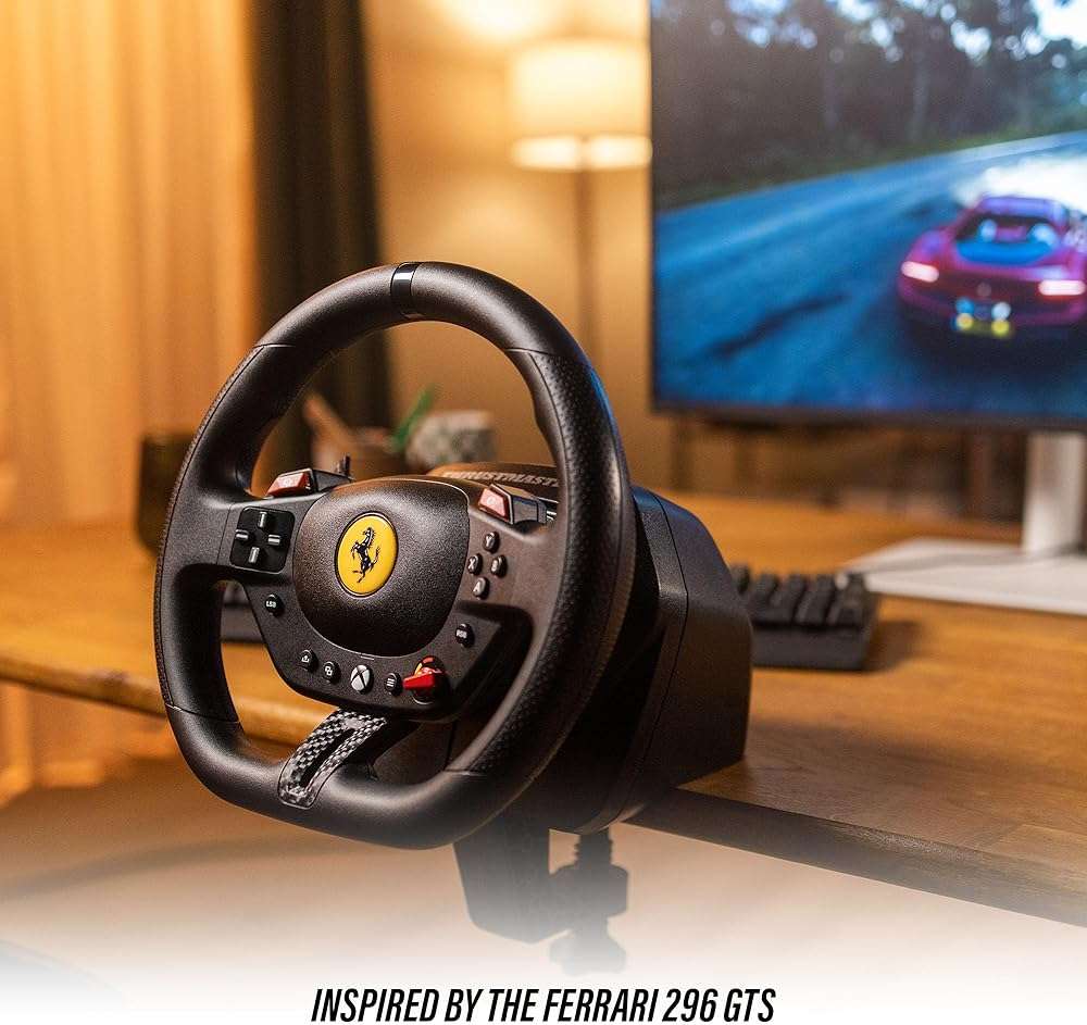 Thrustmaster T98 Racing Wheel and Pedal Set for Xbox Series X|S and PC – Officially Licensed by Ferrari, Gaming Steering Wheel, Driving Wheel Set - Image 2