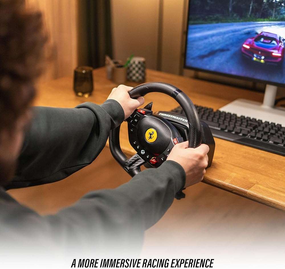 Thrustmaster T98 Racing Wheel and Pedal Set for Xbox Series X|S and PC – Officially Licensed by Ferrari, Gaming Steering Wheel, Driving Wheel Set - Image 3