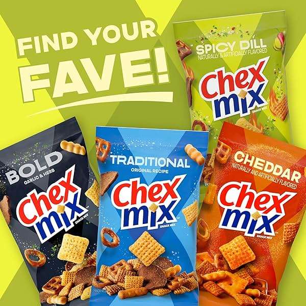 Chex Mix Spicy Dill Snack Mix, Savory Snack Bag, Family Size, 13.5 oz - Image 8