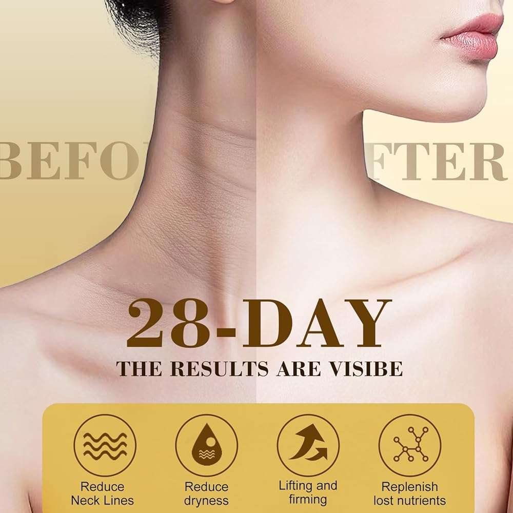 OLELON [2026 Upgrade] AH8 Firming Neck Cream with Roller - Tightening & Lifting Cream for Sagging Skin, 8-HA Clockwise Neck Cream for Face & Body Skin Tightening Cream with Massage Roller - Image 2