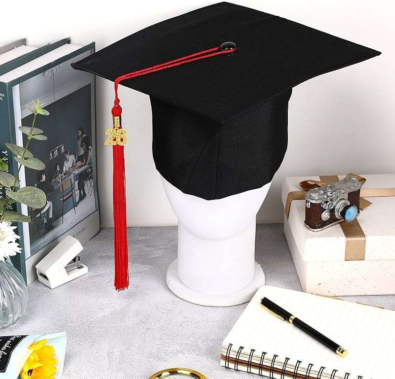 JULMELON 2026 Graduation Tassel, 2026 Graduation Cap Tassel with Bling Charm, 2026 Graduate Hat Ceremonies Accessories (Red) - Image 2
