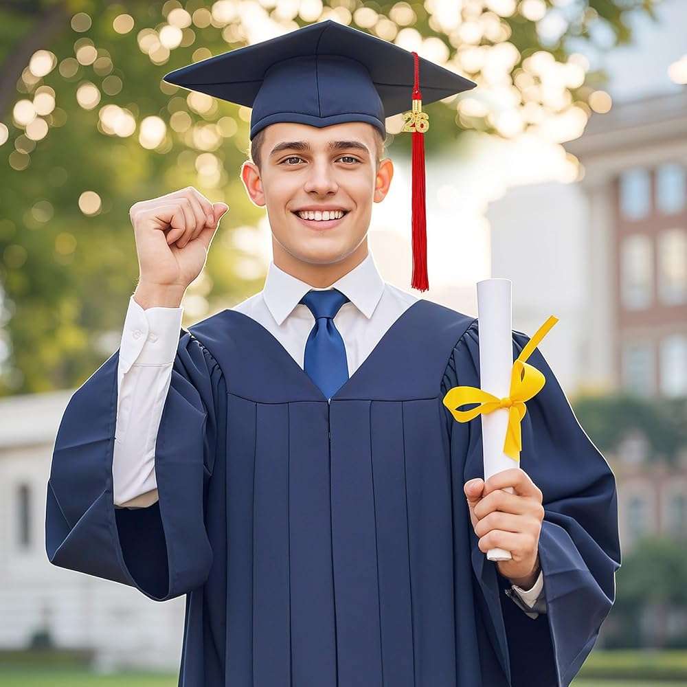 JULMELON 2026 Graduation Tassel, 2026 Graduation Cap Tassel with Bling Charm, 2026 Graduate Hat Ceremonies Accessories (Red) - Image 7
