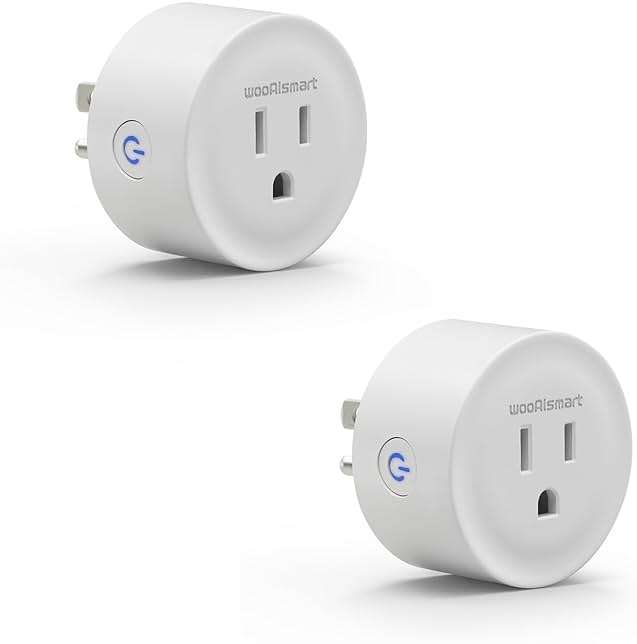 wooaismart Smart Plug, WiFi Plugs Work with Alexa & Google Assistant, Smart Outlet with Timer & Group Controller, WiFi Outlet for Home, No Hub Required, ETL & FCC Certified, 2.4GHz WiFi, 16A, 2 Pack - Image 1