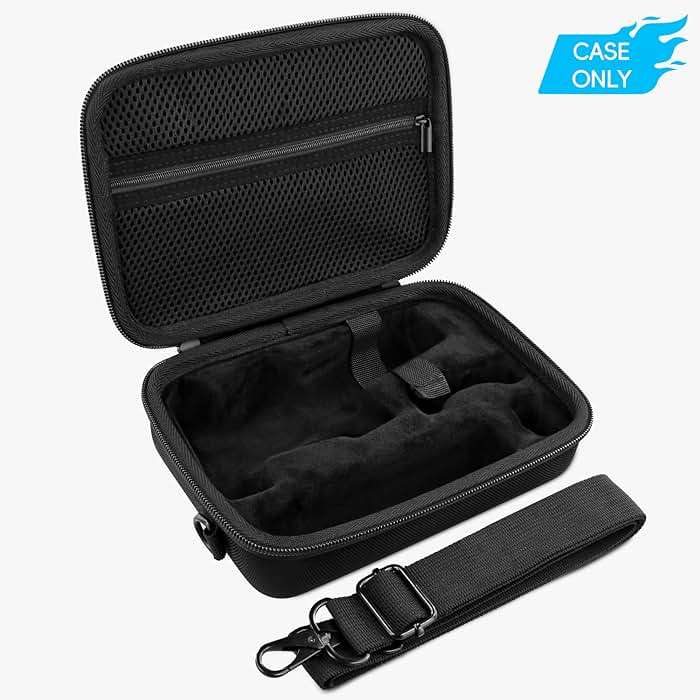 co2CREA Osmo Mobile 8/7P/7 Gimbal Stabilizer Hard Case - Waterproof Travel Storage Box with Custom Foam Insert & Mesh Pocket for DJI OM Mobile 7P Smartphone Gimbal, Accessories, Cables (Black Case) - Image 4