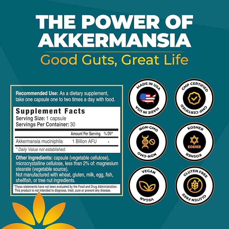 Vita Bloom Labs Akkermansia Probiotic Supplement - Promotes Digestive Comfort, Gut Lining & Microbiome Support - GLP-1 & Metabolic Wellness - Active Strain, 1 Billion AFUs - 30 Capsules - Image 6