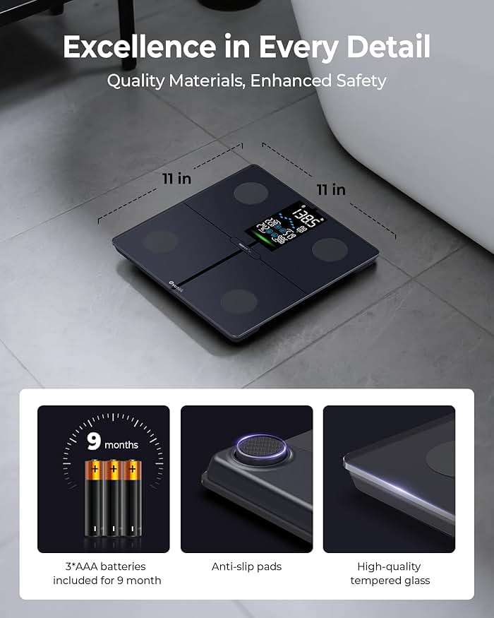 Ovutek Smart Scale for Body Weight, Professional Bathroom Digital Scale with BMI, Body Fat, Muscle Mass, Most Accurate to 0.05lb, Large Display High Accurate Body Composition Machine with Fitness App - Image 6