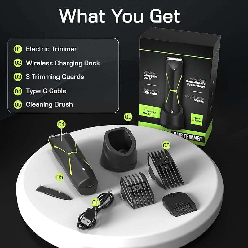 Electric Body Hair Trimmer for Men: Manscape Ball Trimmer Waterproof Pubic Hair Groomer Cordless Rechargeable Groin Shaver Replaceable Blade Wet/Dry Hygiene Razor Portable Body Grooming Travel - Image 7