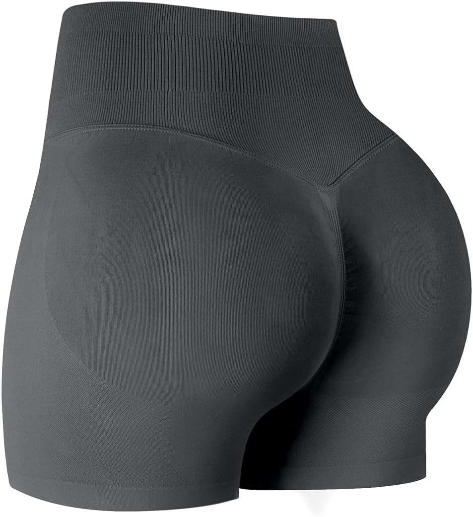 ATHVOTAR Workout Gym Shorts Women, High Waisted Seamless Butt Lifting Scrunch Butt Sports Shorts - Image 1