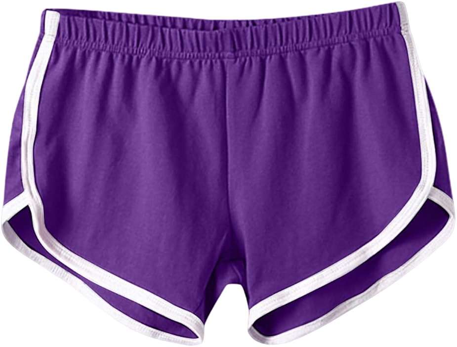 Womens Gym Shorts Dolphin Hem Casual Athletic Summer Running Booty Outfits Dance Elastic - Image 1