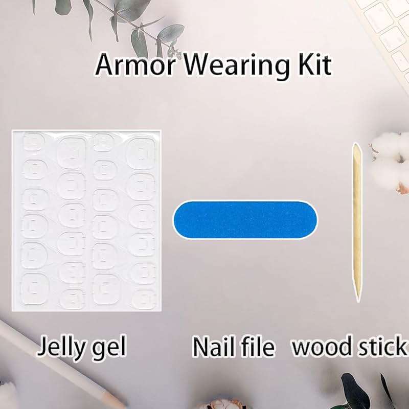 24Pcs Flower Press on Nails Medium Almond Handmade Fake Nails with 3D Pearl Charms Design Orange Red False Nails Full Cover Artificial Glue on Nails Spring Summer Stick on Nail for Women DIY Manicure - Image 5