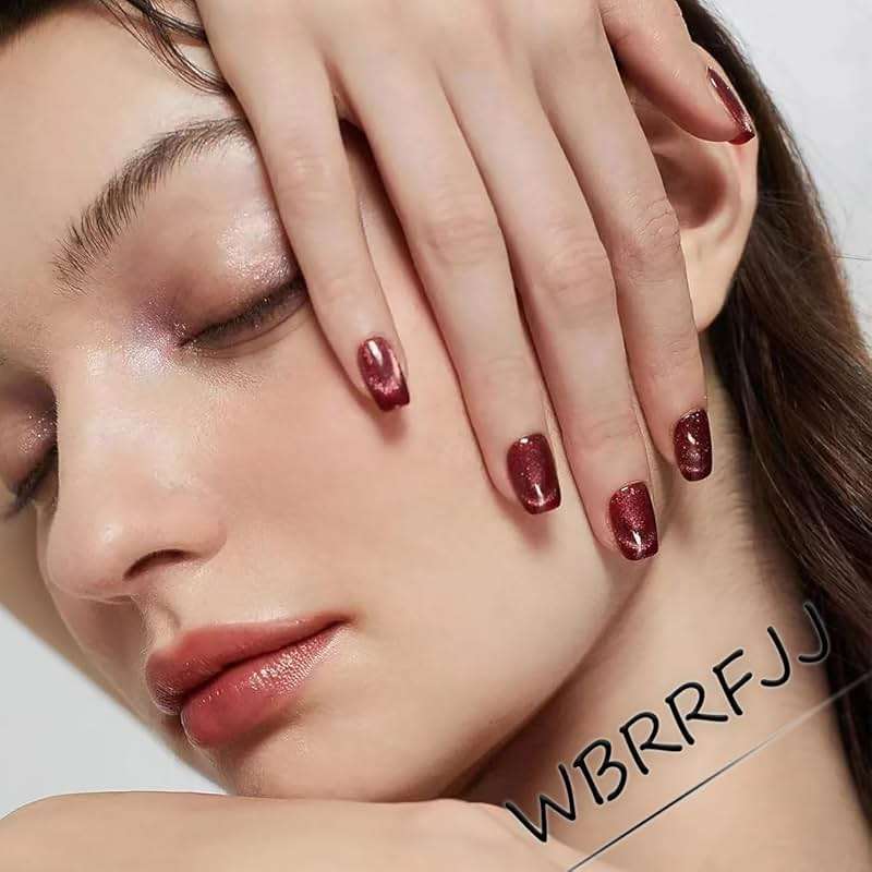 24Pcs Flower Press on Nails Medium Almond Handmade Fake Nails with 3D Pearl Charms Design Orange Red False Nails Full Cover Artificial Glue on Nails Spring Summer Stick on Nail for Women DIY Manicure - Image 7