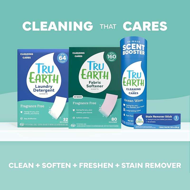 Tru Earth Fabric Softener Sheets | Original Eco-Strip Liquidless Detergent for Travel | 50 Sheets | Fragrance-Free - Image 7