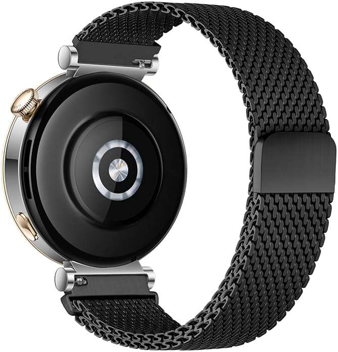 Milanese Loop for Garmin Venu 3S 2S/Vivoactive 4S/Forerunner 265S 255S Watch Band Women,18mm Stainless Steel Metal Mesh Magnetic Strap Quick Release Replacement Wristband for Huawei Watch Gt 5/4 41mm - Image 1