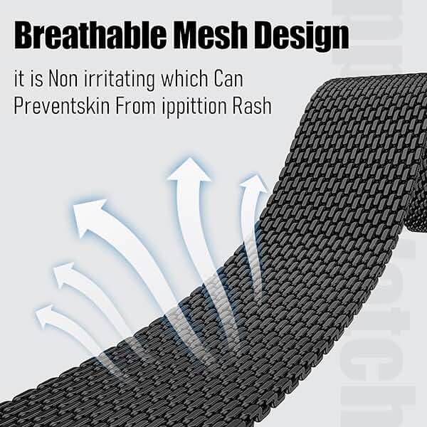 Milanese Loop for Garmin Venu 3S 2S/Vivoactive 4S/Forerunner 265S 255S Watch Band Women,18mm Stainless Steel Metal Mesh Magnetic Strap Quick Release Replacement Wristband for Huawei Watch Gt 5/4 41mm - Image 3