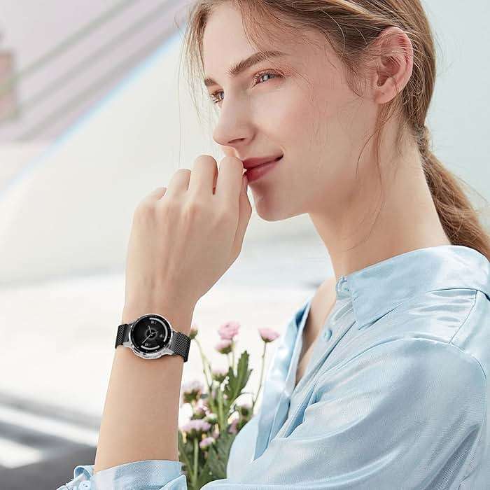 Milanese Loop for Garmin Venu 3S 2S/Vivoactive 4S/Forerunner 265S 255S Watch Band Women,18mm Stainless Steel Metal Mesh Magnetic Strap Quick Release Replacement Wristband for Huawei Watch Gt 5/4 41mm - Image 5