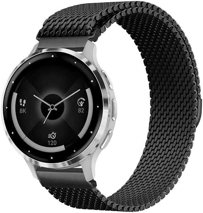 Milanese Loop for Garmin Venu 3S 2S/Vivoactive 4S/Forerunner 265S 255S Watch Band Women,18mm Stainless Steel Metal Mesh Magnetic Strap Quick Release Replacement Wristband for Huawei Watch Gt 5/4 41mm - Image 9