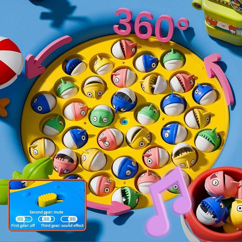 ORANGE OCEAN 66 PCS Magnetic Fishing Games for Kids Ages 4-8, Toddler Board Games for Kids 4-6 8-12, Toys for 3 4 5 6 Year Old Boys Girls, Ideas Birthday Gifts for Boys Girls 3-5 6-8 - Image 2