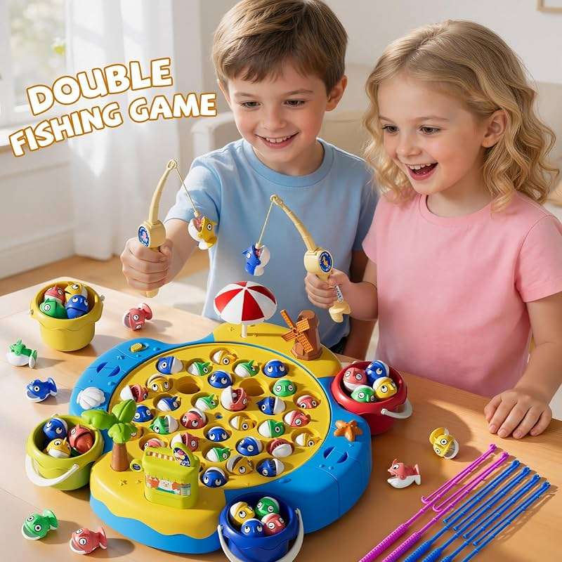 ORANGE OCEAN 66 PCS Magnetic Fishing Games for Kids Ages 4-8, Toddler Board Games for Kids 4-6 8-12, Toys for 3 4 5 6 Year Old Boys Girls, Ideas Birthday Gifts for Boys Girls 3-5 6-8 - Image 5