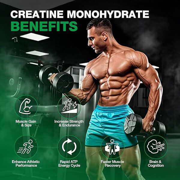 Creatine Monohydrate Gummies - Pre-Workout Creatine for Women Men, Enhanced Muscle Strength, Boost Focus and Endurance, Muscle Builder,Complex L-Taurine + Vitamin B12,Vegan, Gluten-Free 160 Count - Image 2