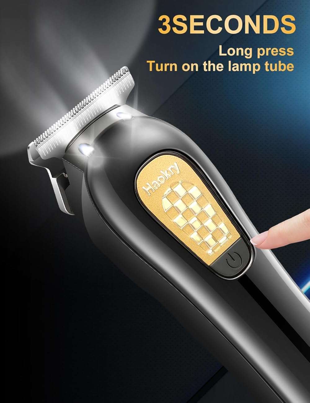 Haokry Hair Clippers & Trimmer for Men,Professional Barber Clippers and Trimmers Set,Mens Cordless Hair Clipper for Barbers Haircut Kit,Beard Trimmer,Rechargeable Electric Shaver - Image 3