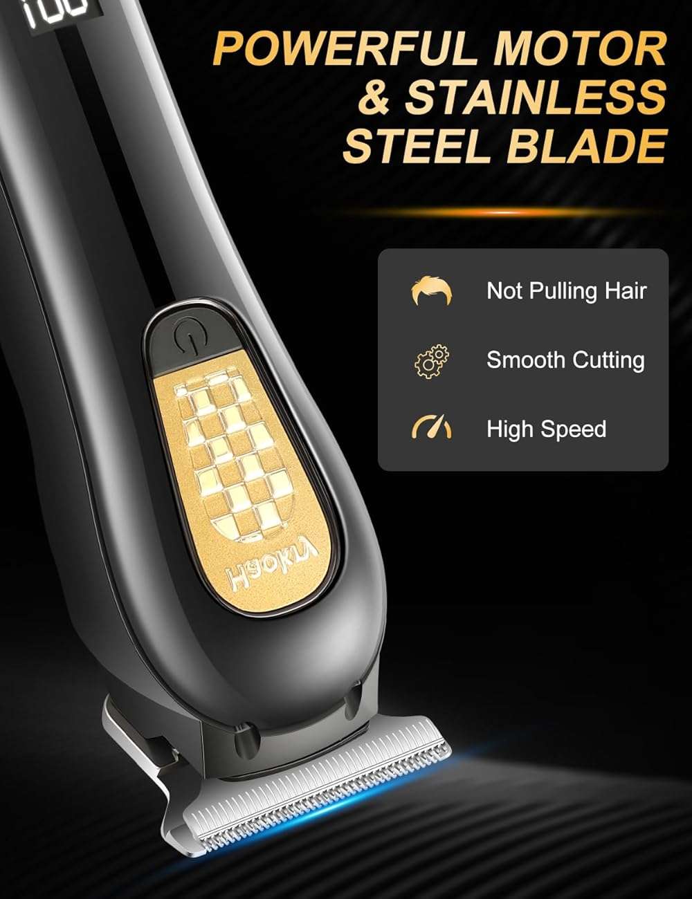 Haokry Hair Clippers & Trimmer for Men,Professional Barber Clippers and Trimmers Set,Mens Cordless Hair Clipper for Barbers Haircut Kit,Beard Trimmer,Rechargeable Electric Shaver - Image 5
