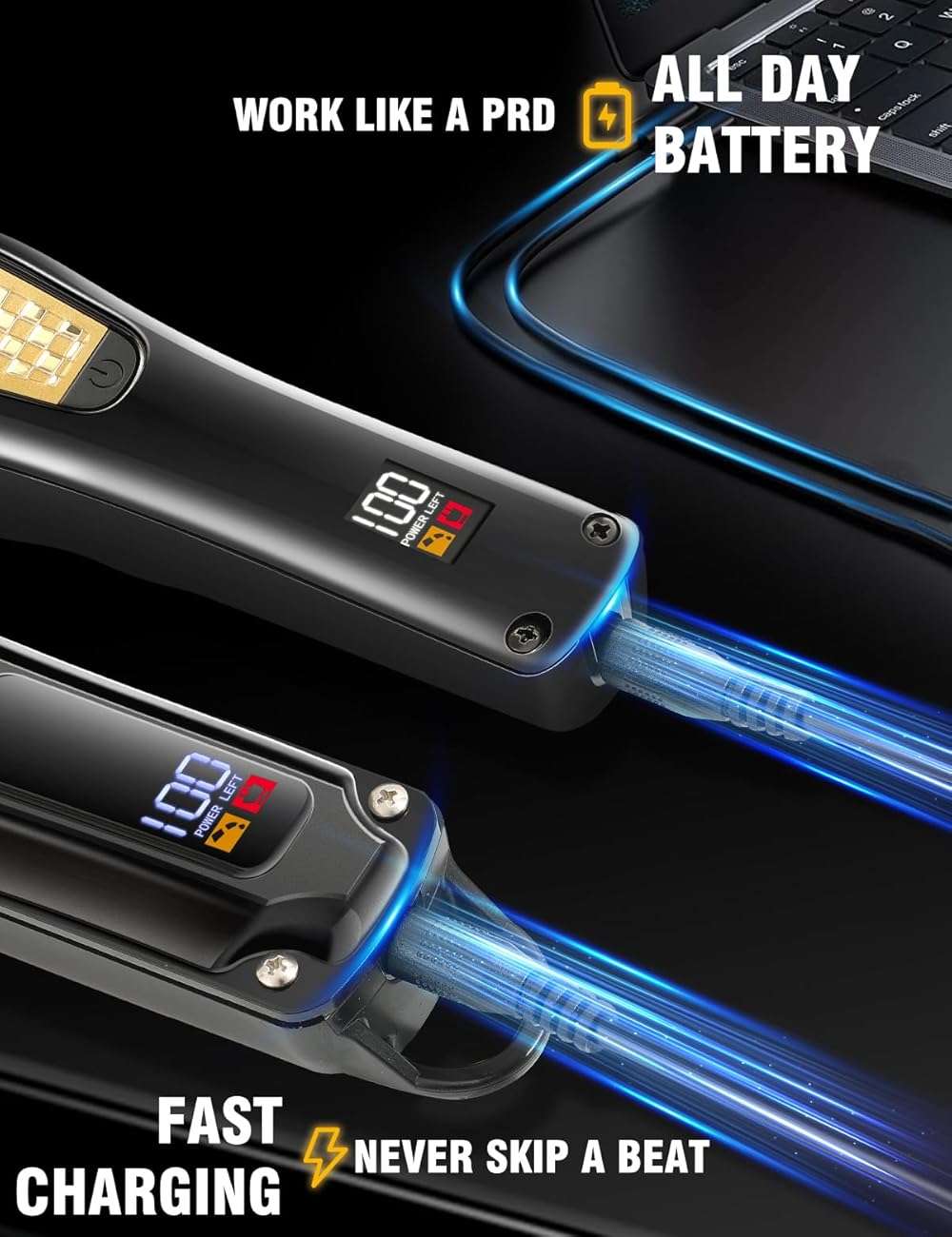 Haokry Hair Clippers & Trimmer for Men,Professional Barber Clippers and Trimmers Set,Mens Cordless Hair Clipper for Barbers Haircut Kit,Beard Trimmer,Rechargeable Electric Shaver - Image 6