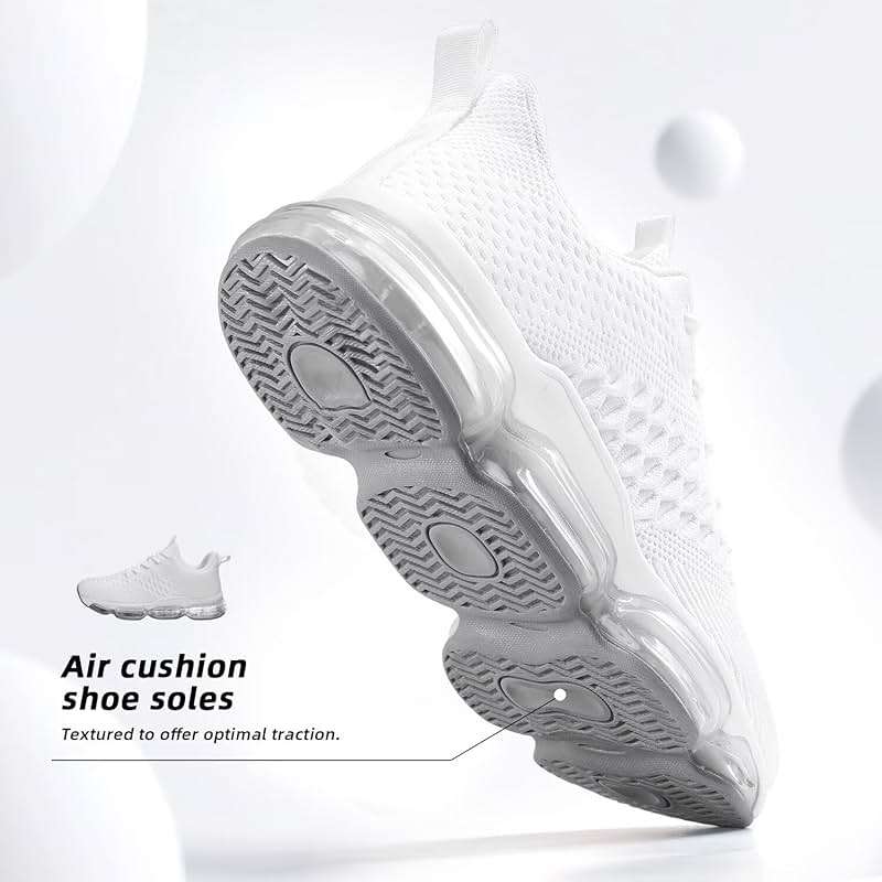Pozvnn Mens Air Cushion Running Shoes Fashion Casual Walking Tennis Sneakers Non Slip Breathable Trail Sport Gym - Image 4