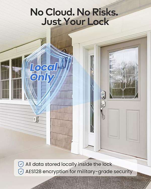 TEEHO TE012W WiFi Smart Lock, Fingerprint Door Lock with Built-in Wi-Fi, Keyless Entry Keypad Smart Deadbolt, App Remote Control, Alexa Compatible, IP55 Waterproof for Front Door – Satin Nickel - Image 9