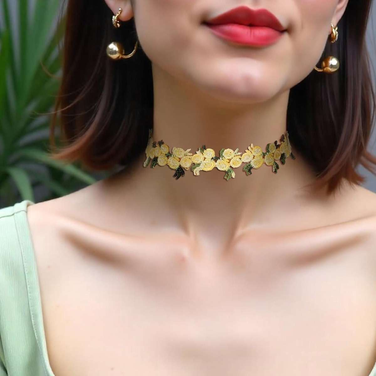 Heclia 8PCS Choker Necklace for Women Girls, Black Lace Velvet Chockers, Daisy Gothic Punk Classic Choker, Adjustable Bohemian Flower Floral Lace Necklaces, Leaf Pendant Clavicular Chain for Party - Image 7