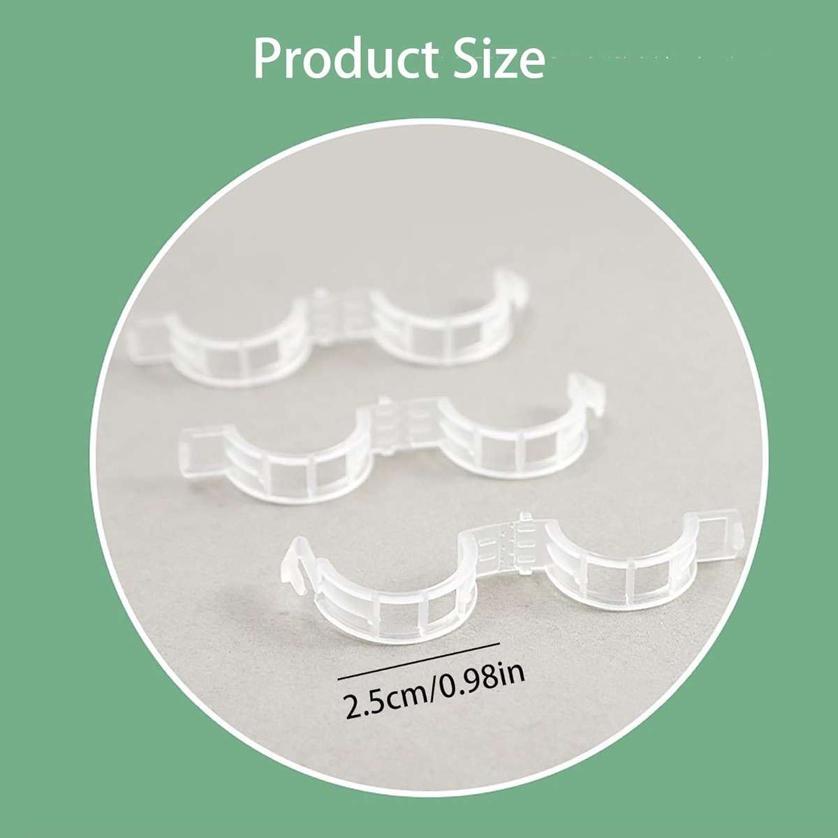 increnobl Reusable Plastic Plant Clips for Climbing Plants 2025 - Gentle & Secure Garden Support Clips for Tomatoes, Vines, Cucumbers, Grapes, Vegetables - Indoor/Outdoor Trellis Clips (100, White) - Image 3