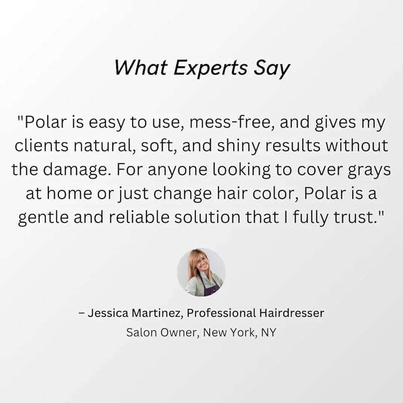 Polar Hair CARE Polar Haircare - Hair Dye Shampoo for Gray Hair for Women & Men (Jet Black) Natural Hair Dye Kit - Semi Permanent Hair Dye Shampoo - Vegan Hair Dye USA 6.76 Fl Oz - Image 6