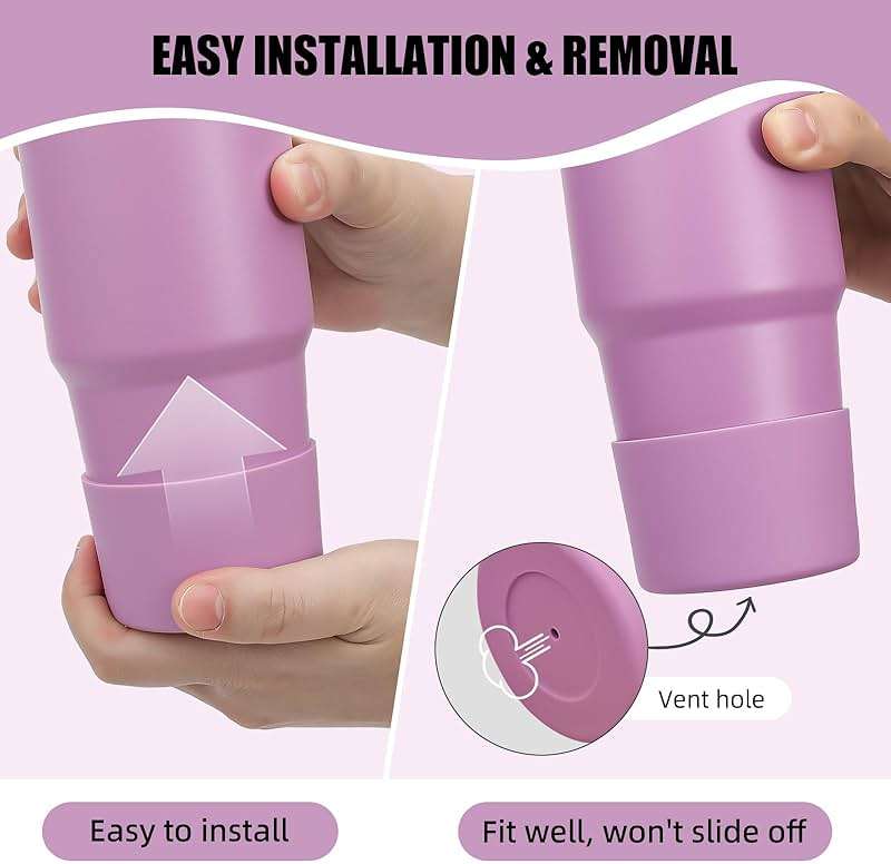 Boot for 14 oz Stanley Cups, Silicone Boot for Stanley Quencher 14 Ounces, Bottom Protector Accessory for 14oz Stanley's Tumbler (Azure, 14 Ounces) - Image 4