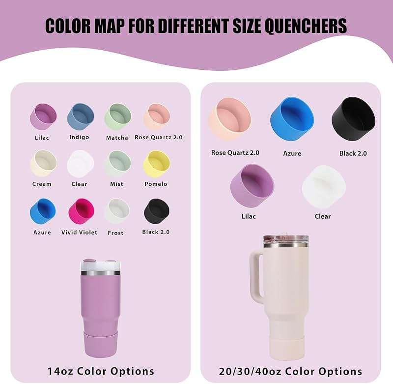 Boot for 14 oz Stanley Cups, Silicone Boot for Stanley Quencher 14 Ounces, Bottom Protector Accessory for 14oz Stanley's Tumbler (Azure, 14 Ounces) - Image 6