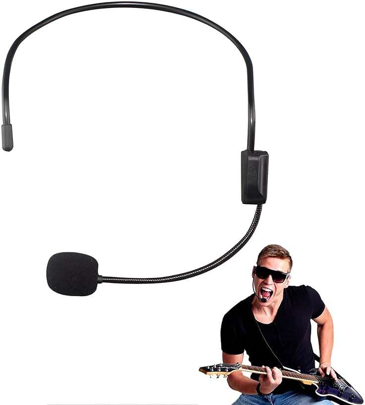 Finduat Fake Headset, Rockstar Costume Cosplay Accessories for Men and Women, Hippie Singer Headphone Props Birthday Party Supplies Halloween for Adults - Image 1