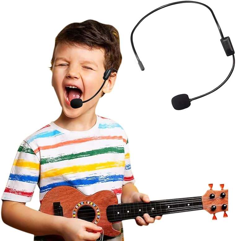 Finduat Fake Headset, Rockstar Costume Cosplay Accessories for Men and Women, Hippie Singer Headphone Props Birthday Party Supplies Halloween for Adults - Image 2