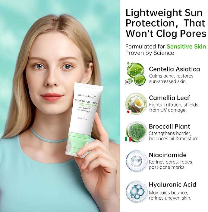 Tinted Sunscreen for Face & Body – Madagascar Centella SPF 50+, Mineral with Tinted Moisturizer, Hyaluronic Acid & Niacinamide, Lightweight Korean Skin Care Sunblock, 50ml - Image 6