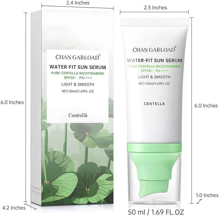 Tinted Sunscreen for Face & Body – Madagascar Centella SPF 50+, Mineral with Tinted Moisturizer, Hyaluronic Acid & Niacinamide, Lightweight Korean Skin Care Sunblock, 50ml - Image 8