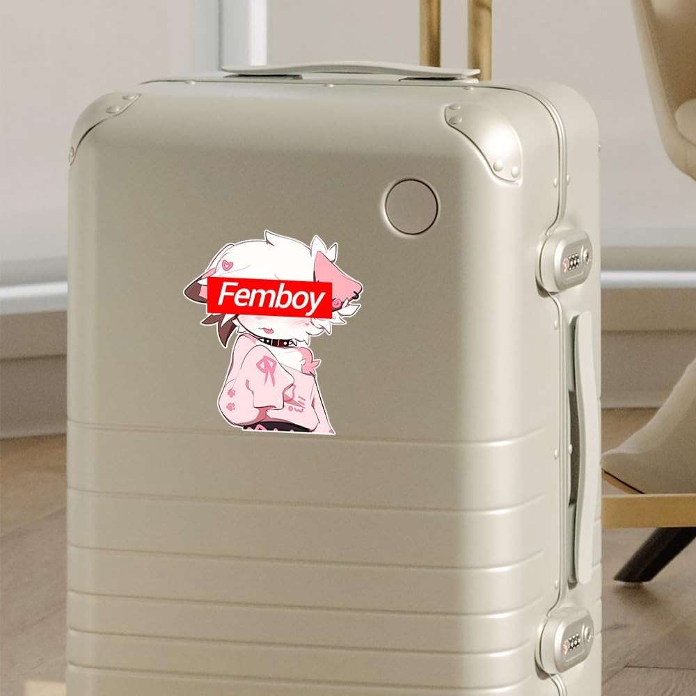 NXYRLGS 5.1" Funny Femboy Furry Creative Car Decals Windshield Vinyl Windows Laptop Fridge Luggage Motorcycle Stickers (F) - Image 5