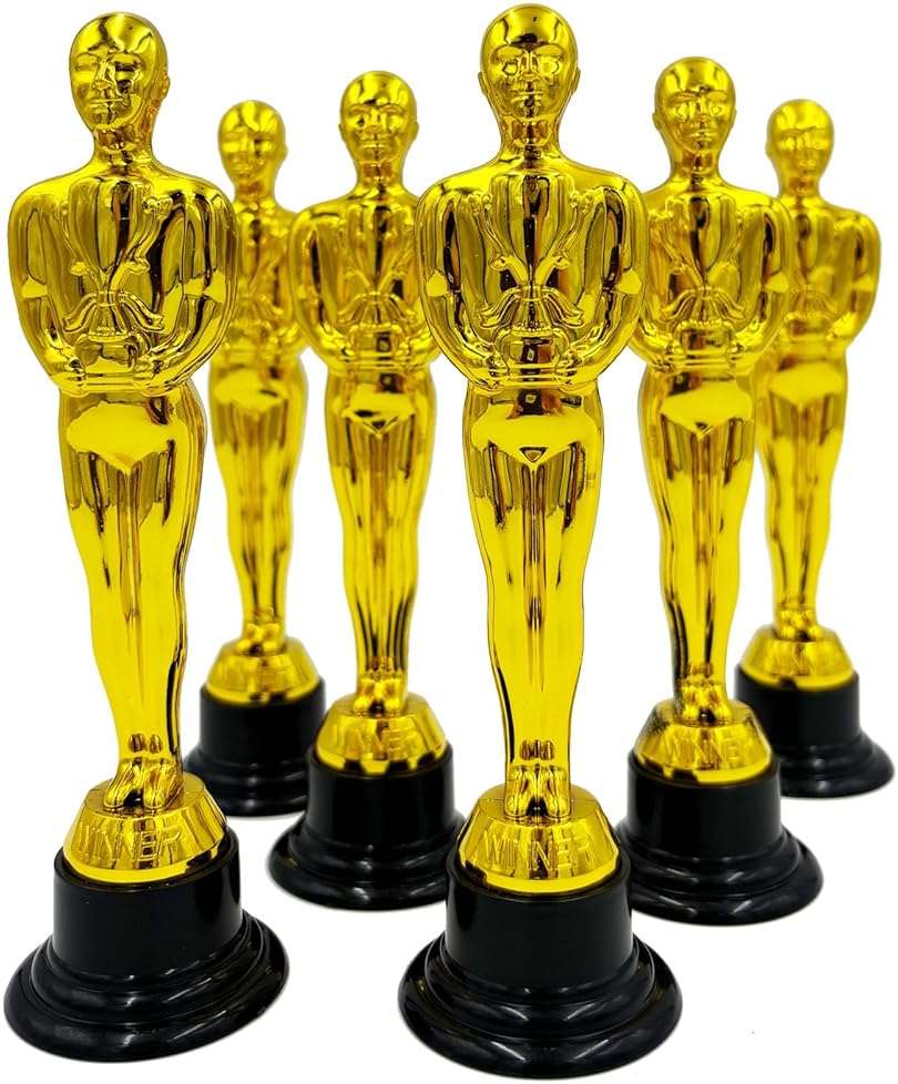 Flyekist 6 PCS Plastic Gold Award Trophies for Party Decorations, Party Favors, School Award, Game Prize, Party Prize and Appreciation Gifts - Image 1
